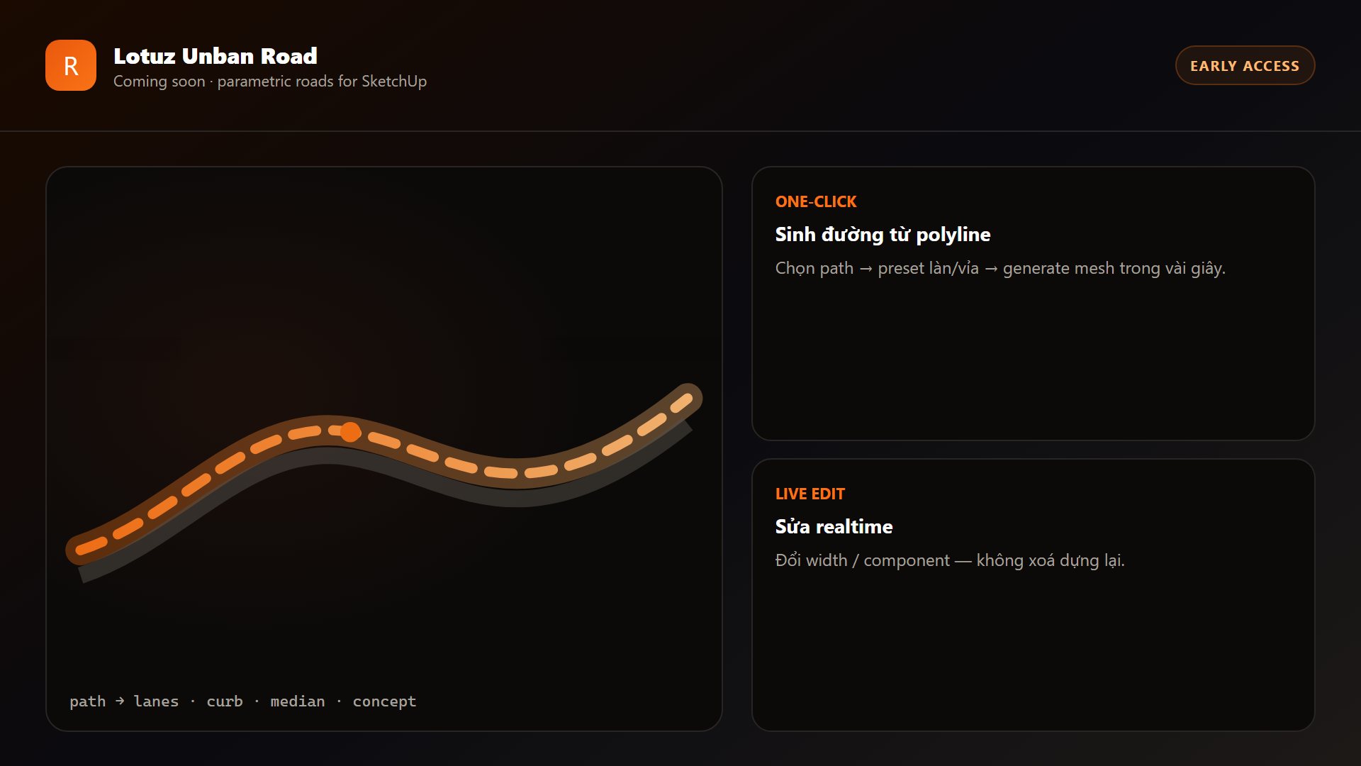 Parametric roads (demo)